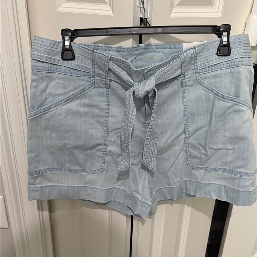 White House Black Market High Waist Blue Shorts